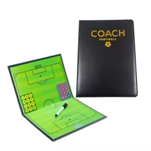 Foldable Football Coaching magnetic Tactical Training Board Tactics Book Folder - Picture 1 of 3