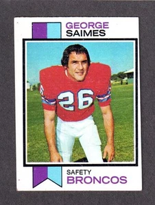 1973 Topps Football #78 George Saimes Denver Broncos Michigan State EX + - Imagen 1 de 1