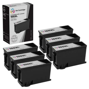 LD Compatible Lexmark 100XL / 100 14N1068 6pk High Yield Black Inkjet Cartridges - Picture 1 of 9