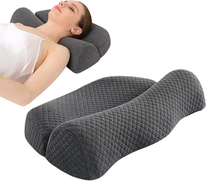 Almohada cervical para cuello almohada de contorno de espuma viscoelástica para dolor de cuello y hombro - Imagen 1 de 12