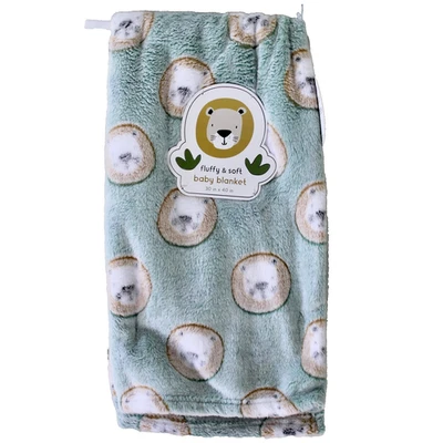 Manta de bebé de felpa suave mullida con estampado de león Leo Foto 1 de 3