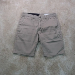 Volcom Chino Shorts Men's 31 Beige Flat Front Skater - Picture 1 of 10