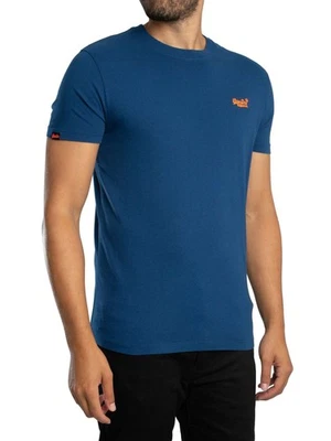 Superdry de los hombres Camiseta Essential con logotipo EMB, Azul - Imagen 1 de 4