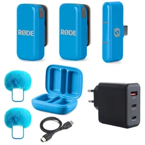 Rode Wireless Micro Mikrofon-System USB-C für Smartphones Blau mit Netzteil - Picture 1 of 9