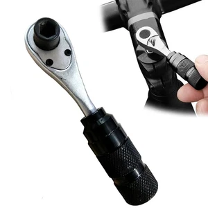 4 in 1 Mini Ratchet Socket Wrench with 72 Teeth for 14 Inch Screwdriver Bits - Picture 1 of 21