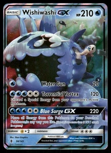 Pokemon Tcg Wishiwashi GX #38 Pokemon Guardiani Rising quasi nuovo - Foto 1 di 2