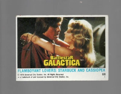 1978 Topps Battlestar Galactica Flamboyant Lovers Starbuck and Cassiopea #68 Exc - Imagem 1 de 2
