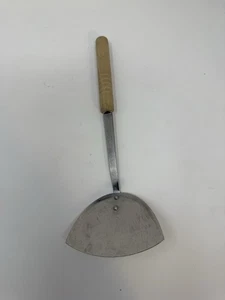 Vintage massiver Spatel Flipper Wok Edelstahl Holzgriff Japan - Bild 1 von 5
