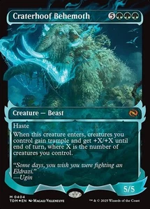 MTG CRATERHOOF BEHEMOTH 404 FOIL EXC BEHEMOTH DAGLI ZOCCOLI CRATERICI TDM X EN - Picture 1 of 1