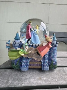 Disney Sleeping Beauty Once Upon A Dream Fairies Musical Snow Globe About 7 Inch - Picture 1 of 10