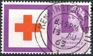 GB 1963 100 años Interno. Cruz Roja 3 P excelente usado VARIEDAD solo 2 bandas de fósforo - Imagen 1 de 1