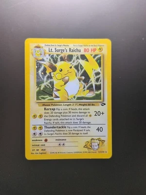 Pokemon Cards: Gym Challenge Rare Holo: Lt. Surge's Raichu 11/132 - Image 1 of 4