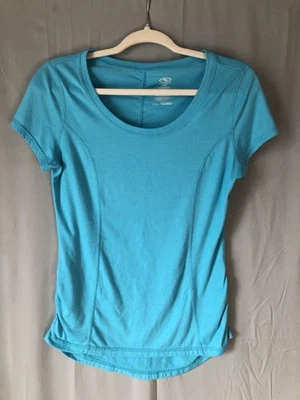 Camisa de manga corta azul Athletic Works reúne a cada lado talla M Foto 1 de 4