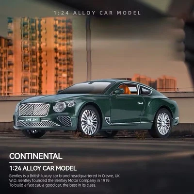Nuevo 1:24 Bentley Continental GT Metal Vehículo Aleación Modelo Coche Colección Regalo Reino Unido Foto 1 de 4