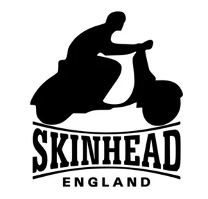 SKINHEAD ENGLAND SKA SCOOTER VINYL DECAL - RUDE BOY 2 TONE RETRO FOR CAR VAN ETC - Picture 1 of 2
