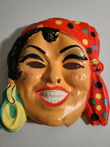 Maschera di Halloween vintage primi Ben Cooper Happy Gypsy timbrata 19 centesimi - Foto 1 di 12