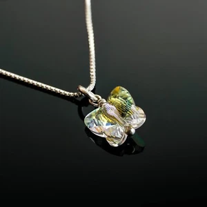 Sterling silver 925 crystal butterfly pendant & necklace ! Gift Jewelry & Lov - Picture 1 of 2