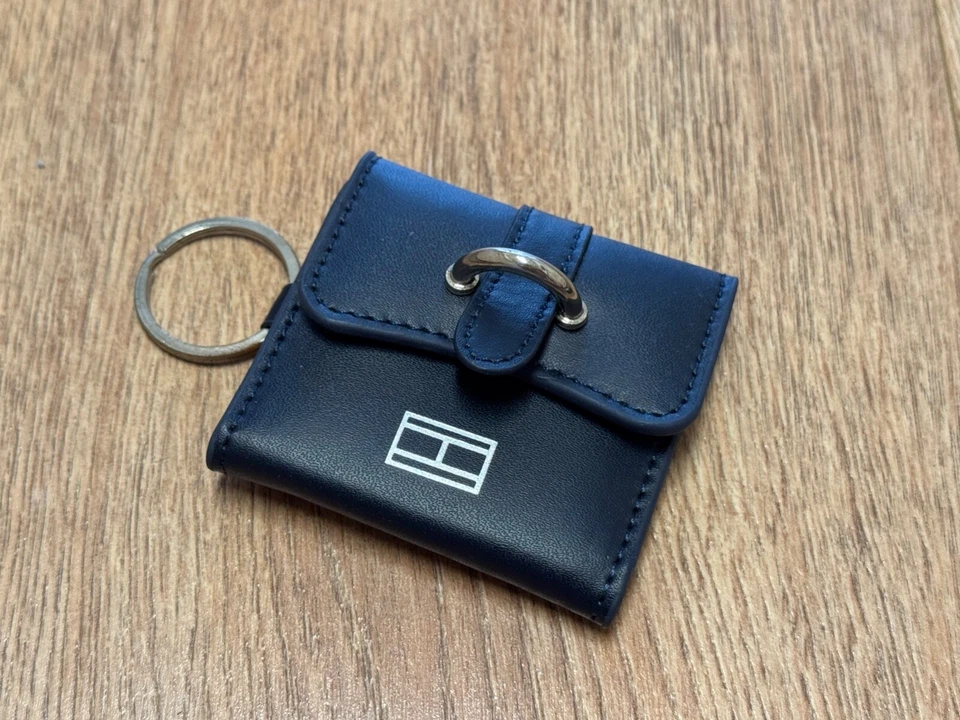 Брелок TOMMY HILFIGER - для маленьких фотографий - темно-синий кожаный - Изображение 1 из 4