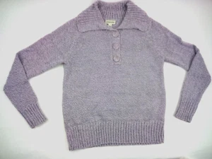 St John's Bay Sweater Grayish Textured Knit Collared V-neck Pullover Size L - Imagen 1 de 17