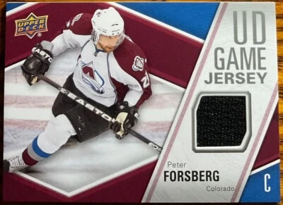 2011-12 Upper Deck UD Game Jersey Peter Forsberg #GJ-PF Colorado Avalanche - Image 1 of 2