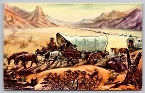 Postcard: Wagons, Ghost Town, Paul v. Klieben, Knott's Berry Farm, Posted 1956 - Picture 1 of 2