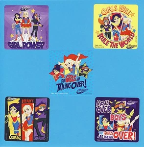 10 DC Super Hero Girls - Girls Rule the World - Large Stickers - Party Favors - Picture 1 of 1