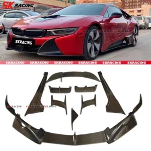 Difusor de parachoques trasero delantero de fibra de carbono real faldón lateral kits de carrocería aptos para BMW i8 - Imagen 1 de 28