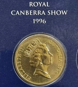 1996 Australian Scarce Last Federation $1 Parkes Coin Royal Canberra Show Folder - Picture 1 of 2