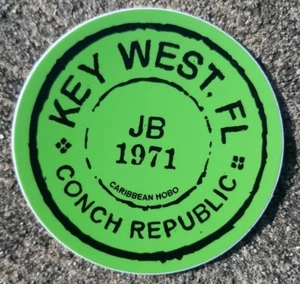 Caribbean Hobo Sticker decal Key West Havana Tropical Florida JB Conch Republic