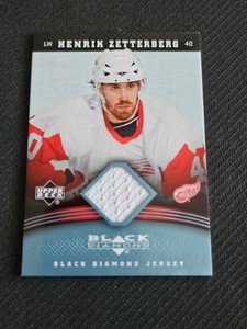 2006-07 UPPER DECK BLACK DIAMOND HENRIK ZTTERBERG J-HZ GAME-USED JERSEY