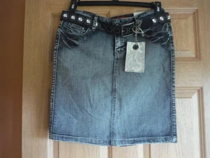 Mudd Jeans size 7 Stretch denim belted pencil skirt, NWT - Picture 1 of 7
