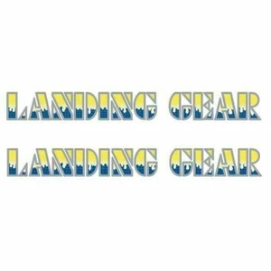 SE Racing - 80'S LANDING GEAR DRIPPY FONT decals - YELLOW/BLUE/SILVER - Old scho - Picture 1 of 1