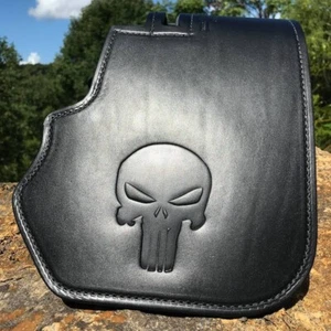 Captain Itch heat shield with Punisher Skull for Harley Softails 1990-2017 - Picture 1 of 2