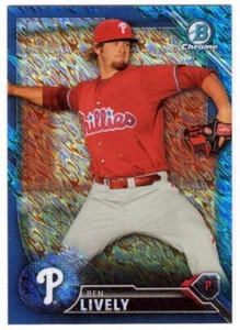 BEN LIVELY Phillies ~ 2016 Bowman Chrome Blue Shimmer Rookie ~ FREE SHIPPING - Picture 1 of 1