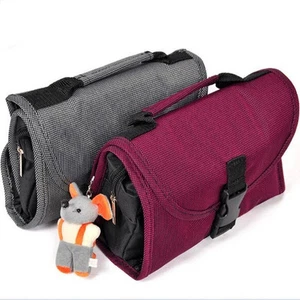 Travel Bgas Bath Storage Boxs Wash Gargle Cosmetic Bag With Hook 2 Colors - Picture 1 of 4
