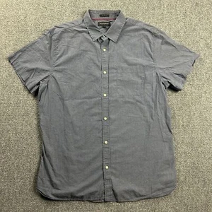 Banana Republic Shirt Mens XXL Blue Slim Fit Polka Dots Chambray Preppy - Picture 1 of 9
