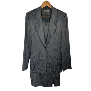 Traje de vestir con nombres soleados para mujer 4 negro vaina y chaqueta conjunto de noche brocado - Imagen 1 de 8
