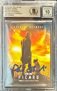 PATRICK STEWART 2019 STAR TREK AUTO SIGNED ON CARD BGS 10 *5800 - Bild 1 von 1