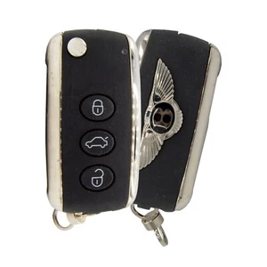 Oem Bentley Flying Spur Continental Flip Key Remote Fob 3 Button W/ Uncut blade - Picture 1 of 3
