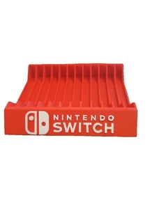 Neon Red Nintendo Switch Game Case Holder Fits 1 to 12 Organizer Display - Picture 1 of 11