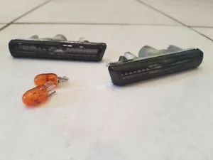 BMW 3 SERIES E46 M3 SIDE INDICATORS REPEATERS AND BULBS - SMOKED CRYSTAL - Picture 1 of 4