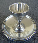 800 SILBER EIERBECHER MIT SEPARATEN UNTERTELLER