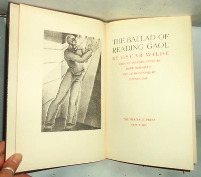 1937 The Ballad of Reading Gaol Hard Cover Heritage Press Book by Oscar Wilde - Image 1 of 3