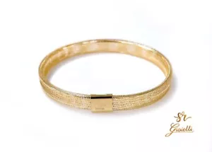 Bracciale Elastico a Molla in ORO GIALLO Taglia Unica ORO 18 KT 750% - Foto 1 di 5