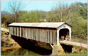 Covered Bridge Cow Run Washington County #25 Ohio OH Postcard Unposted - Picture 1 of 2