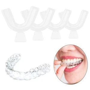 4 Stück Silikon Nacht Mundschutz Zähne Knirschen Knirschen Dental Schlafmittel Zubehör - Bild 1 von 12