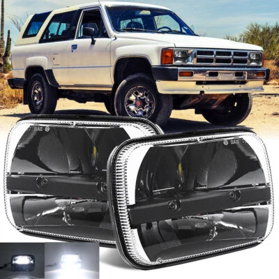 Par de faros LED de haz alto/bajo de 5x7" 7x6 para camioneta Toyota 4Runner 84-1991 Tacoma Foto 1 de 4