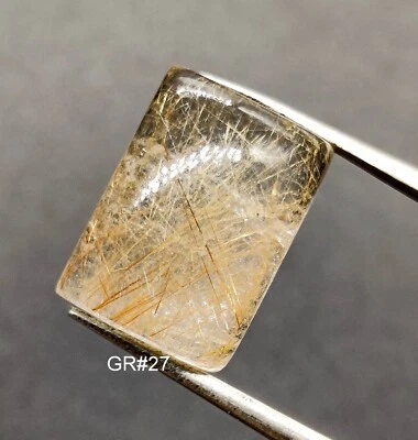 Natural Golden Routile Gemstone Cabochon Top Quality Rutile Pear Shape - Image 1 of 4