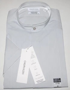 Calvin Klein Herren Infinite Color Slim Fit Kurzarm Hemd Grau Medium  - Bild 1 von 9