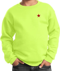Buy Cool Shirts Red Star Patch Pocket Print Youth Kids Sweatshirt - Picture 1 of 17
